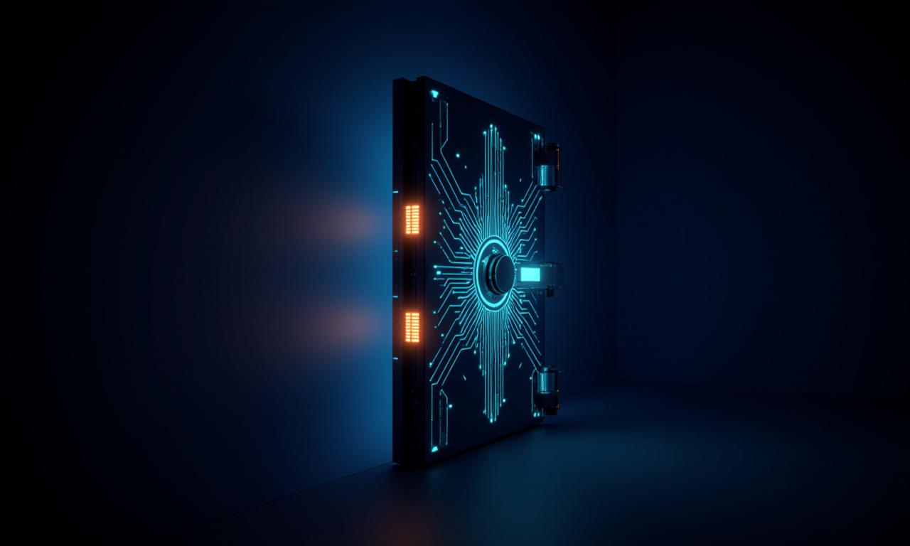Encrypted data vault visual representing privacy