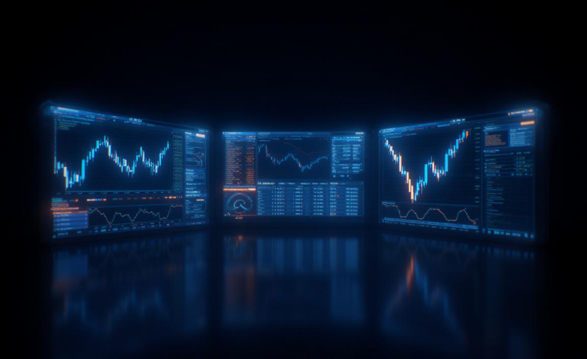 Complex financial data visualization dashboard